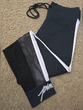 PINK Victoria's Secret Large Straight Leg Joggers Leggings HTF